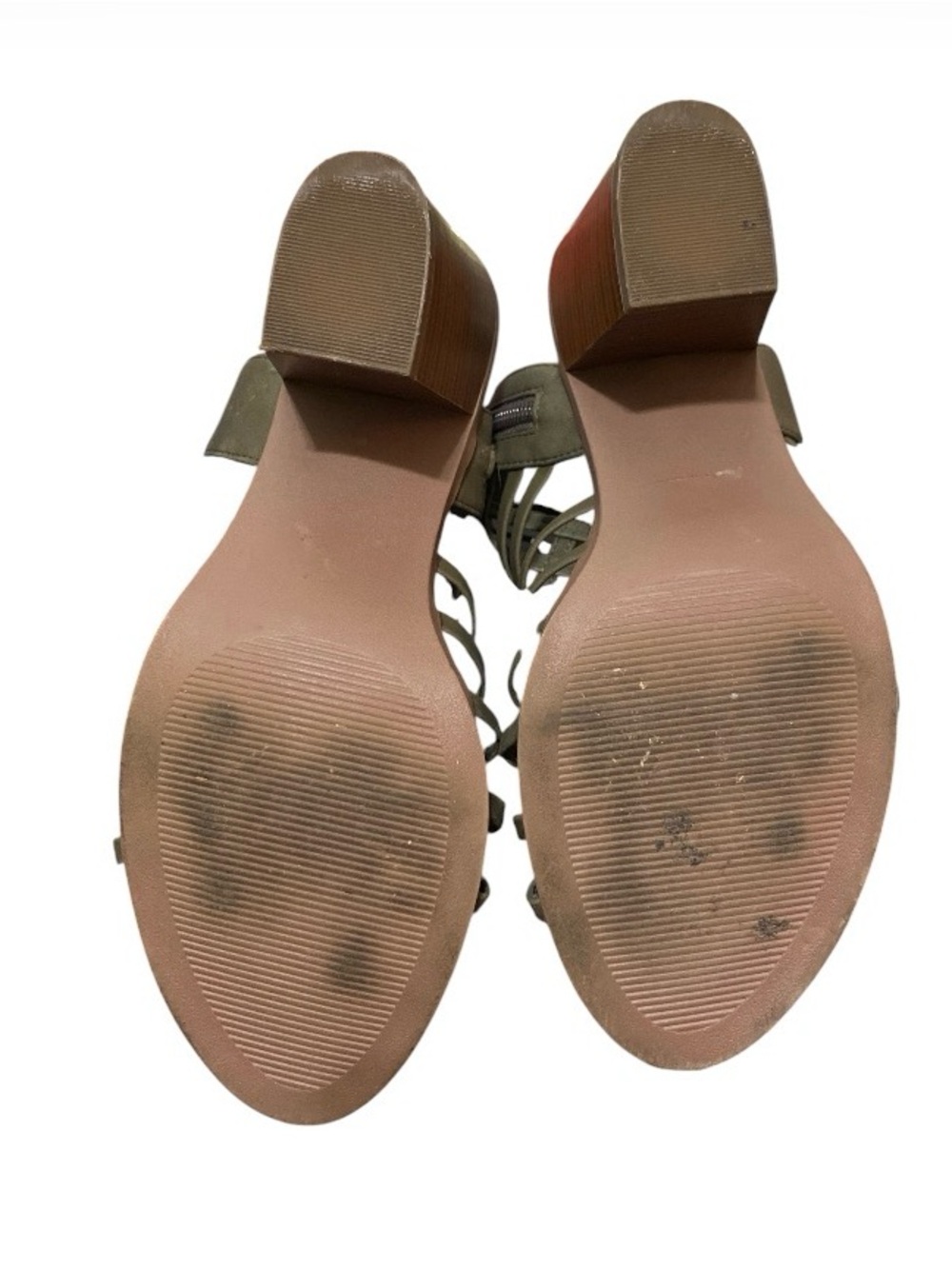 Corkys Olive Strappy Block Heel Sandals - Picture 6 of 8